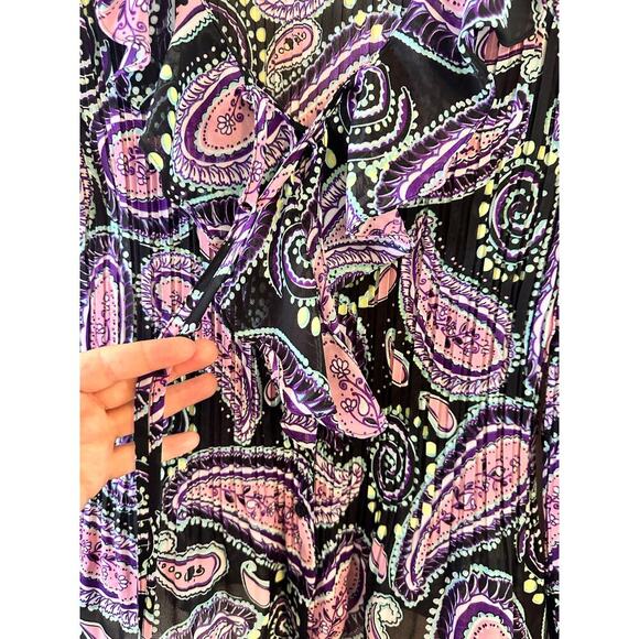 Vintage Y2K Sunny Leigh Bell Sleeve Phoebe Buffay Boho Flowy Top Size Large - Picture 4 of 7